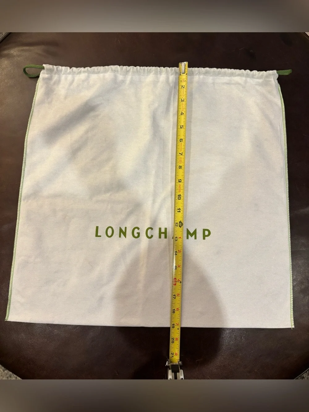 LONGCHAMP LIKE NEW XL DRAWSTRING COTTON DUST BAG 19”x20”